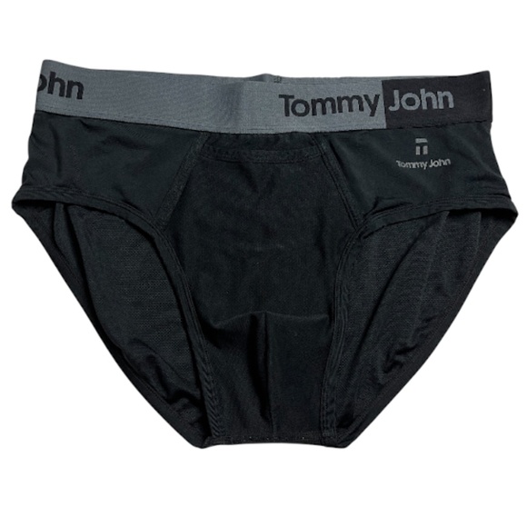 Tommy John 360 Sport Men’s Large Black Brief Underwear Polyester Spandex - Picture 1 of 4